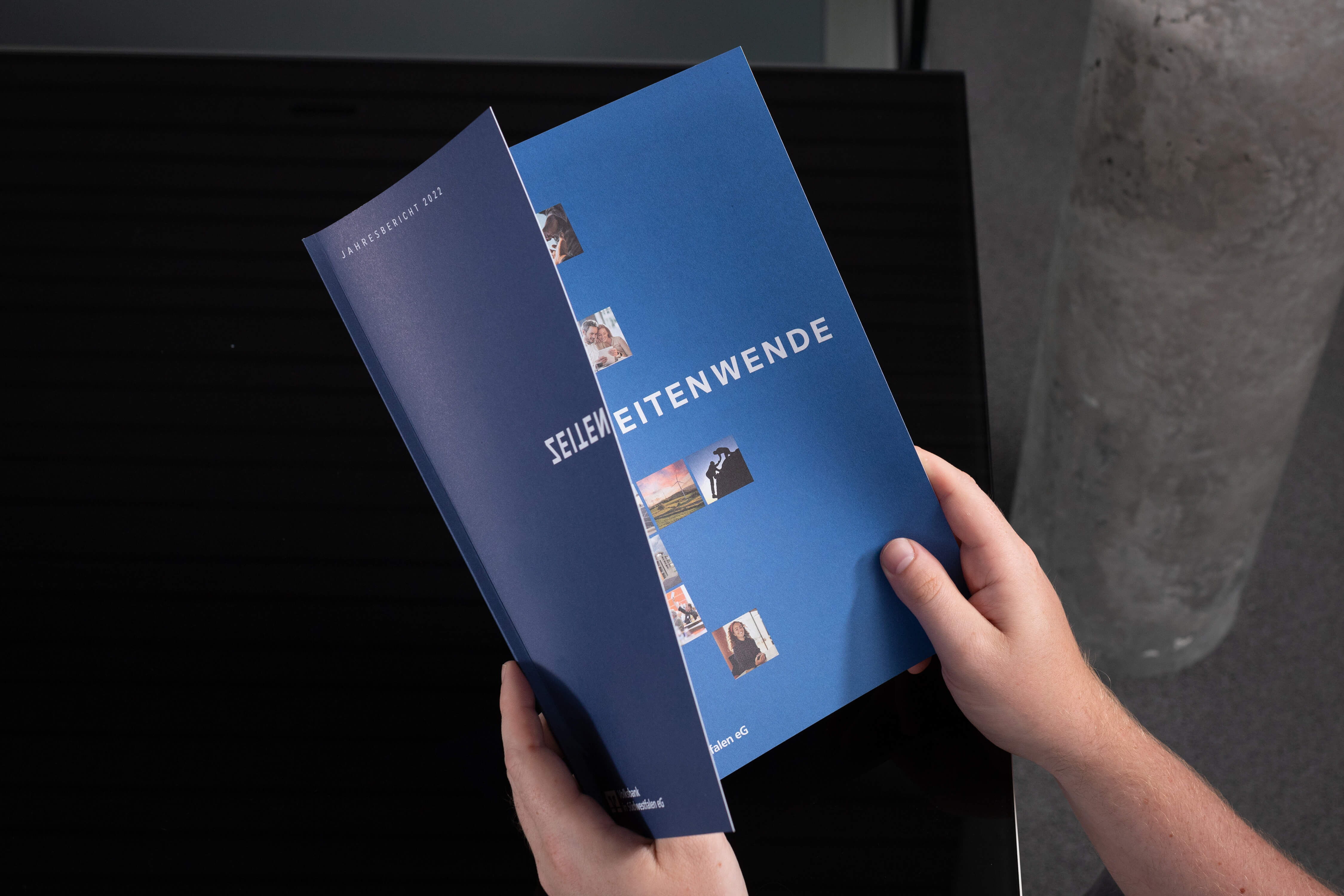 Titelseite Volksbank Jahresbericht