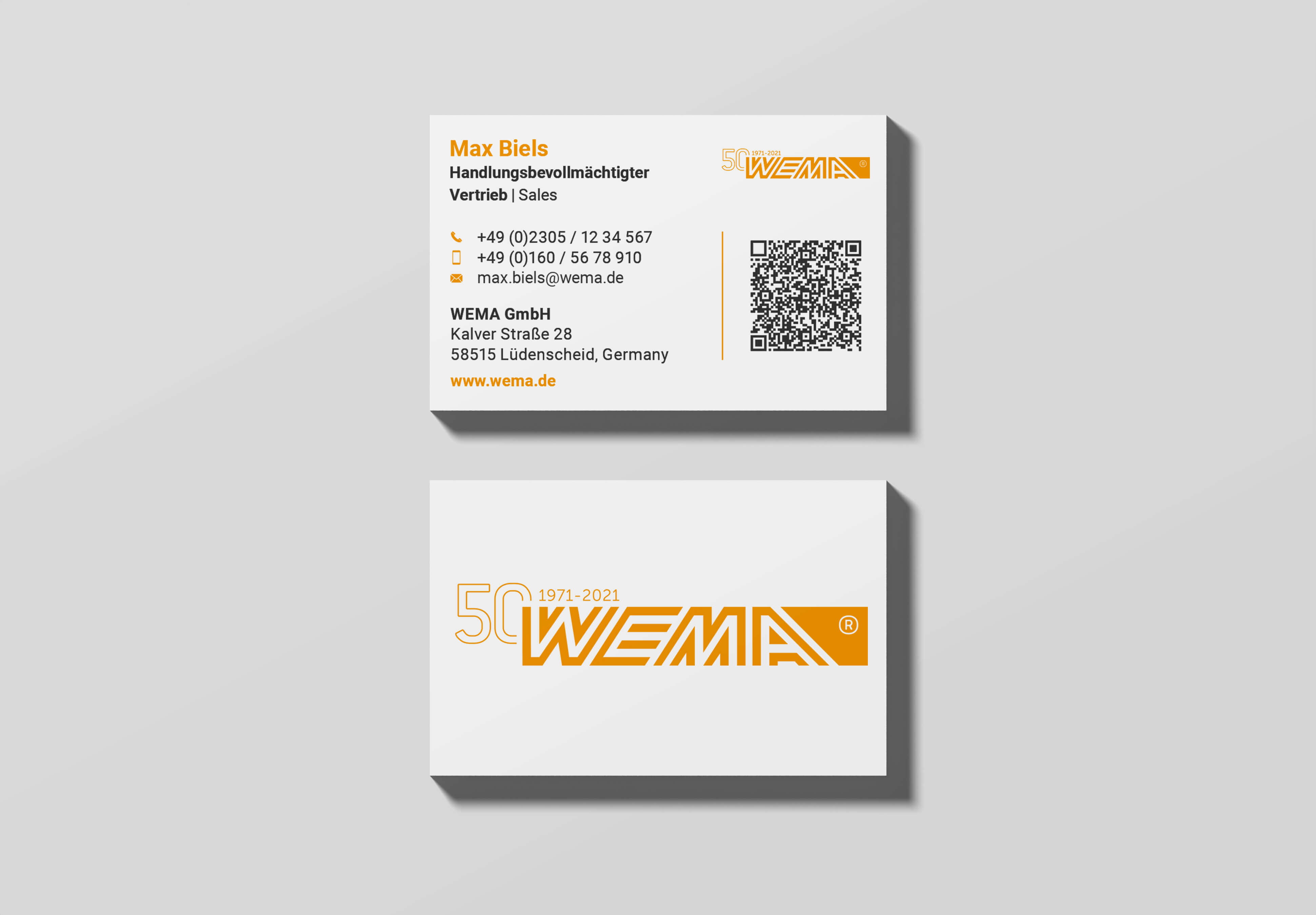 Visitenkarten WEMA GmbH