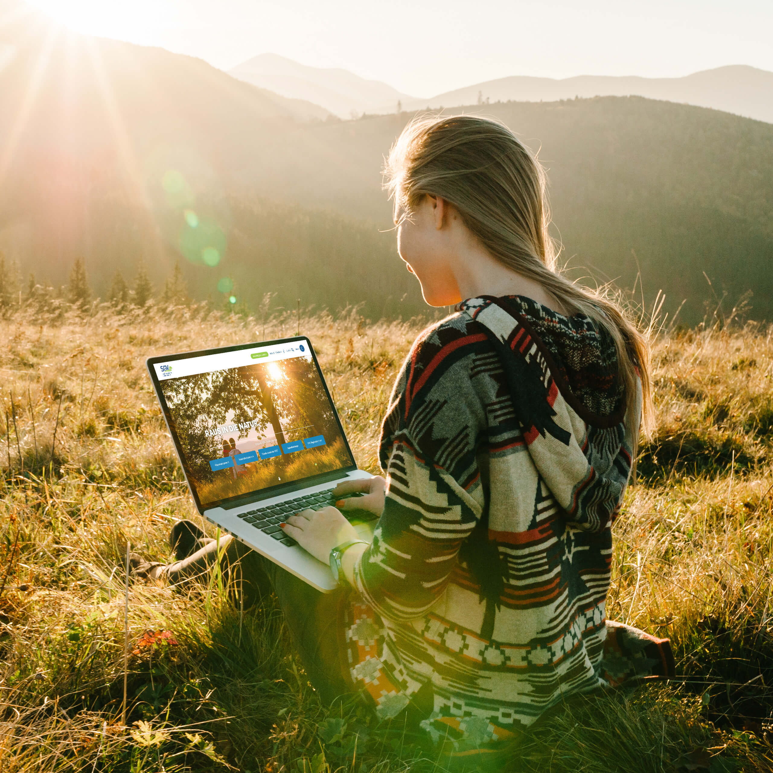 SGV Webseite auf Laptop