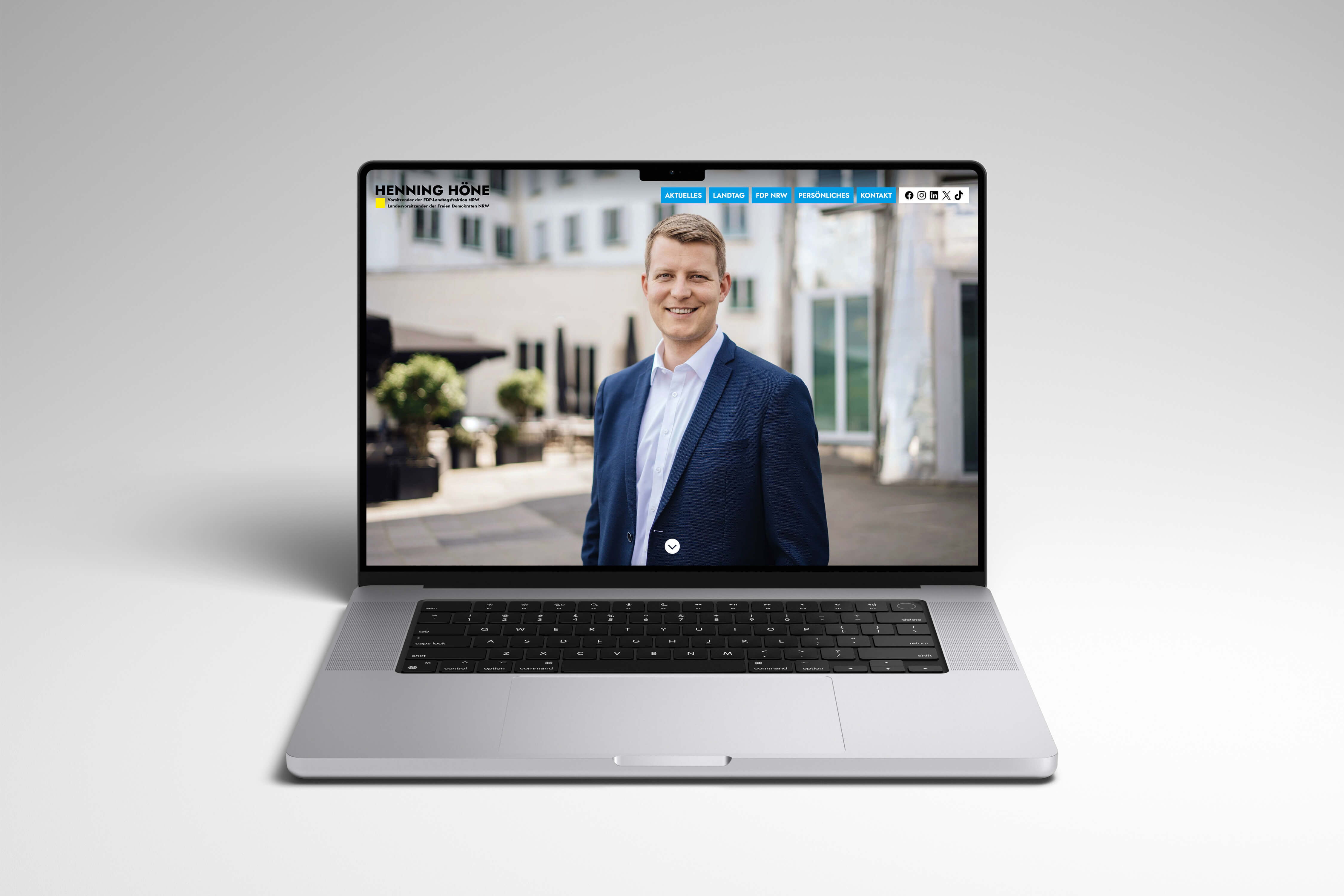 Mockup der Webseite von Henning Höne