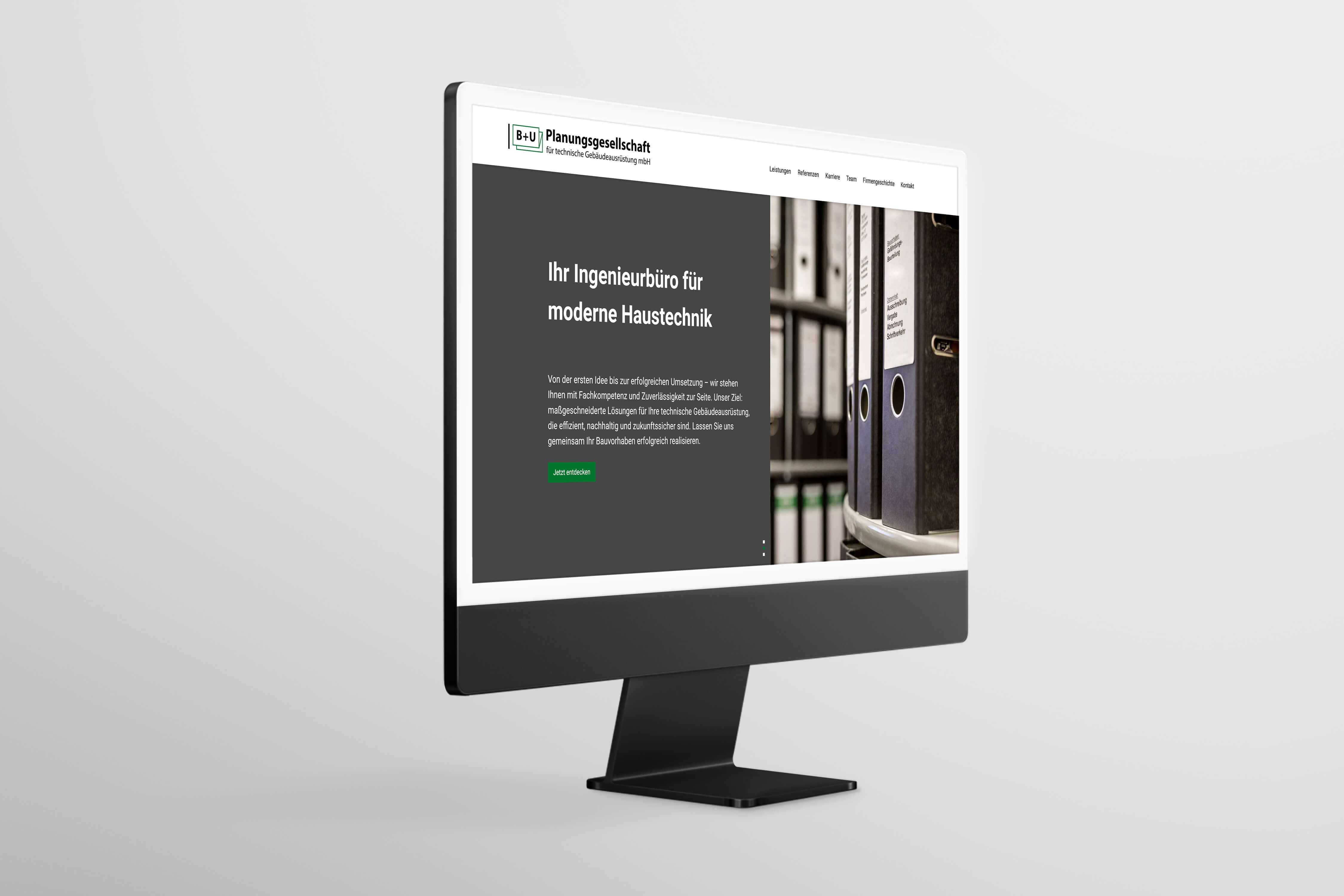 Webseite B+U Planungs­gesellschaft